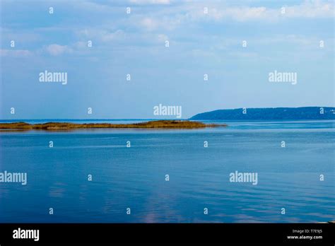 The photo of blue water island view Stock Photo - Alamy