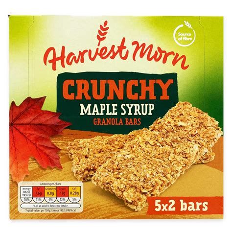 Crunchy Maple Syrup Granola Bars 5x42g Harvest Morn Aldiie