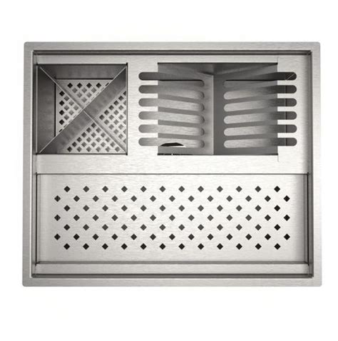 Calha P 48 cm Quadrada Canal Úmida Equipado Louça Escorredor Inox