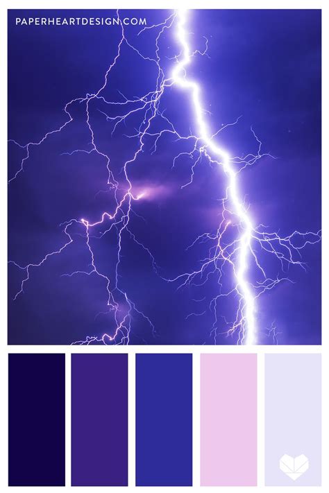 Purple Rain Lightning Storm Color Palette | Color palette design, Color ...