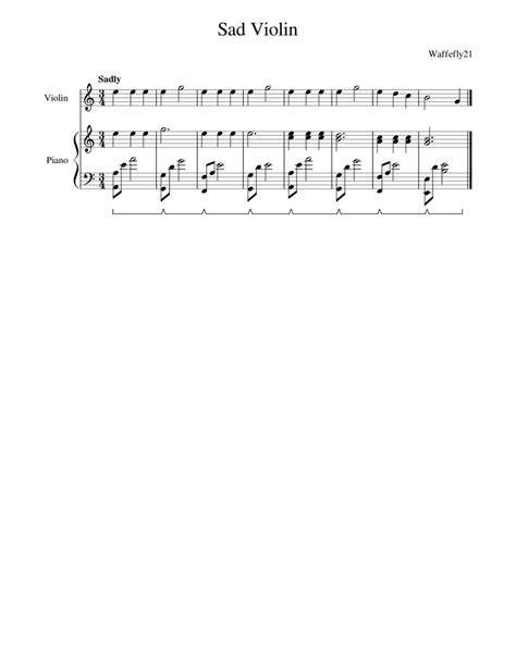 Sad Violin Meme Sheet Music For Piano Violin String Ensemble