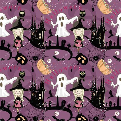 Seamless Halloween Pattern Stock Vector Pereca