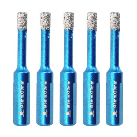 Dry Diamond Core Drill Bit Set BRSCHNITT 5pcs 6mm Diamond Hole Saw Core