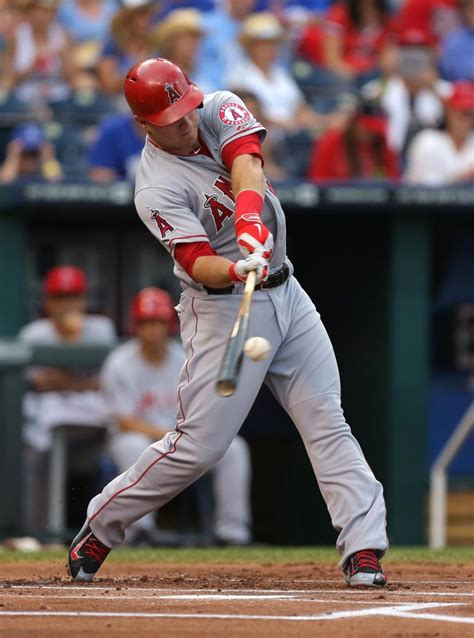 Mike Trout Hits Longest Home Run Of Season Sets Angels And Kauffman