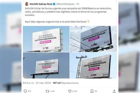 Ine Pide A Xóchitl Gálvez No Utilizar Su Logo Morena La Denuncia Por Uso Indebido De La Imagen