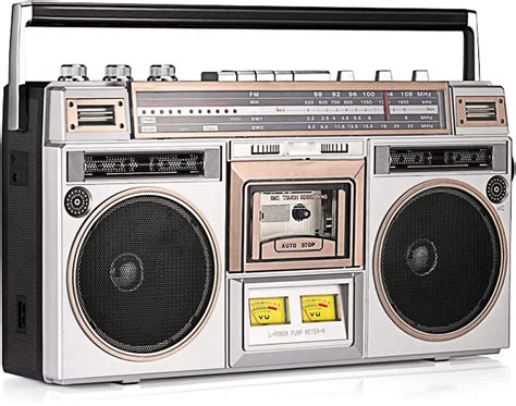 Sanfag Cassette Boombox Retro Cassette Tape Boombox Grabadora De Cinta Portátil Am Fm Radio