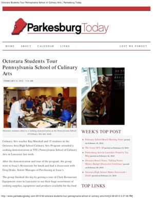 Fillable Online Yti Octorara Students Tour Pennsylvania School Of