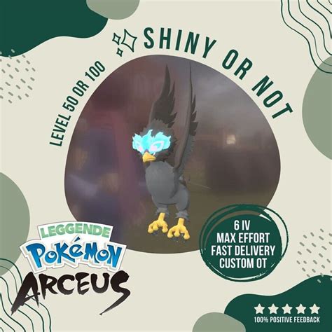 Braviary Shiny Legends Pokémon Arceus 6 Iv Max Effort Custom Ot Level