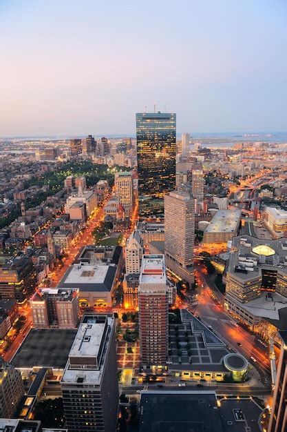 Free Photo Urban City Skyline At Sunset