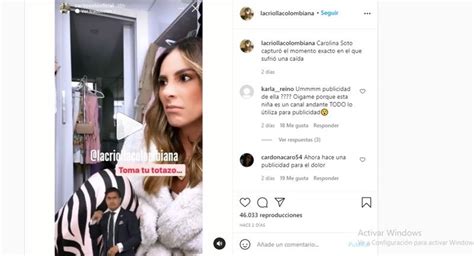 Carolina Soto sufrió aparatosa caída mientras grababa una historia en