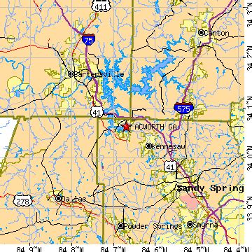 Acworth, Georgia (GA) ~ population data, races, housing & economy