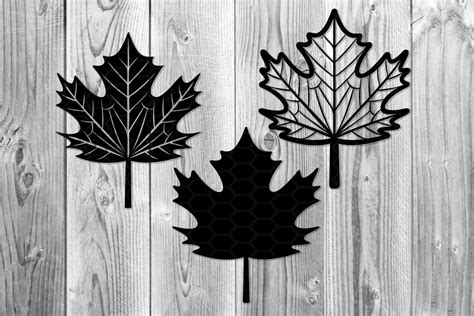 Autumn Leaves Svg Clipart Laser Cut Files Set By Mandala Creator