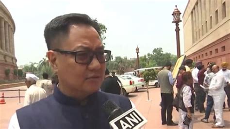 Kiren Rijiju Slams Congress For Nomination Of Speaker Candidate Amid