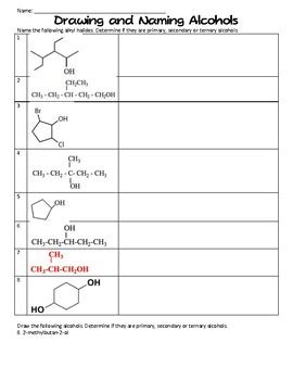 Alcohol Nomenclature by Scientific Musings | Teachers Pay Teachers