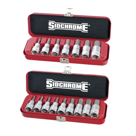 Sidchrome Metric AF 1 2 Drive In Hex Socket Set Autotech Tools