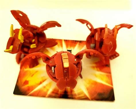 Bakugan Red Pyrus B Dragonoid Bundle Lot Of Naga G Neo G