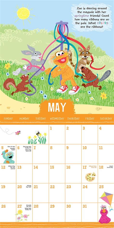 Sesame Street Calendar - Printable Calendars AT A GLANCE