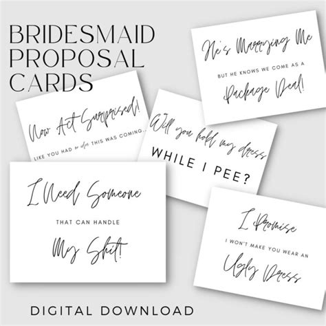 Funny Bridesmaid Card Etsy