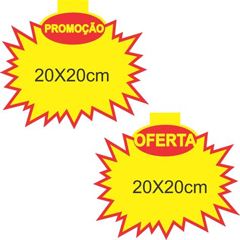 Cartaz Splash Oferta e Promoção 20x20cm 100Unidades Shopee Brasil