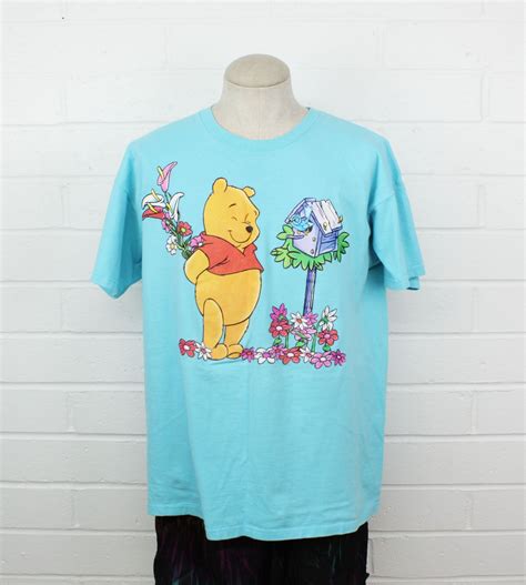 Vintage 90s Winnie The Pooh Shirt Xl Light Blue Cute Silly Ole Etsy