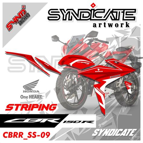 Jual STIKER STRIPING VARIASI HONDA CBR 150R FACELIFT KODE CBRR SS 09