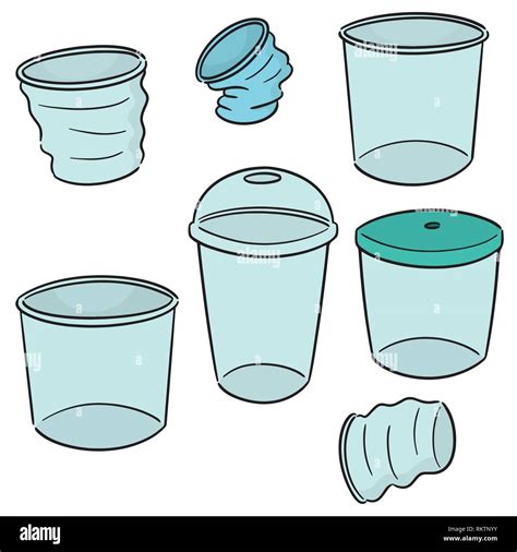 Vector Set Of Plastic Cup Stock Vector Image And Art Alamy