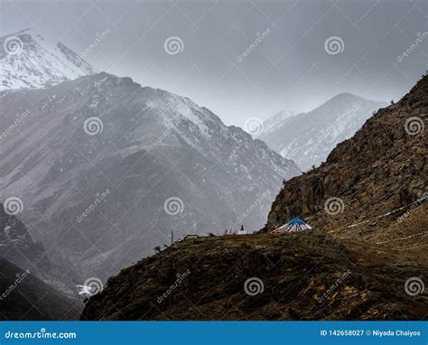 View From Tibet Background Stock Image Image Of Mountains 142658027