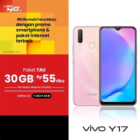 Jual VIVO Y17 Smartphone 4 GB 128 GB Free Telkomsel Makin Untung