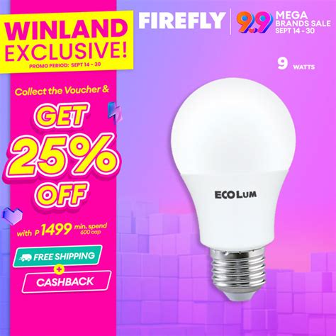 Firefly By Winland Ecolum Super Bright Power Saving Led Light Bulb