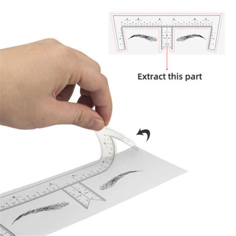 Pcs Microblading Disposable Tattoo Ruler Sticker Stencils