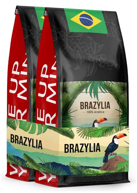 BLUE ORCA COFFEE Brazylia Arabica 2 Kg Kawa Ziarnista Niskie Ceny I