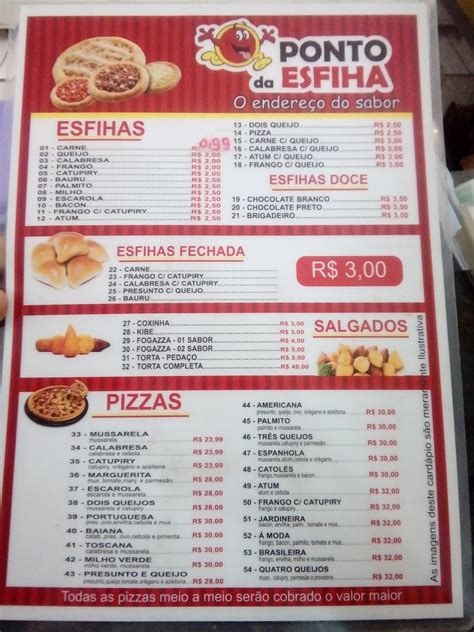 Menu Em Dona Esfiha Pub Bar Monte Mor