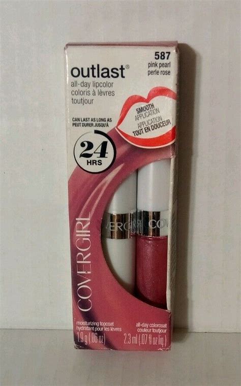 Covergirl Outlast All Day Lipcolor 24 Hrs 587 Pink Pearl And Top Coat