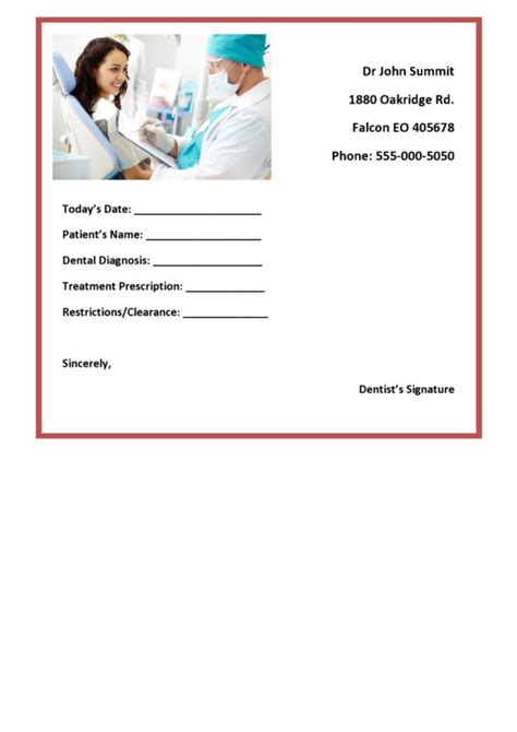 20 Real Fake Dentist Notes For Work 100 FREE