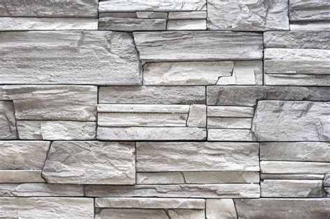 Texture Of Gray Facade Stone For Exterior Decoration Of The House Stock