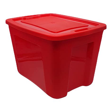 Caja Multiuso Plástica Polinplast De 18 Galones Rojo