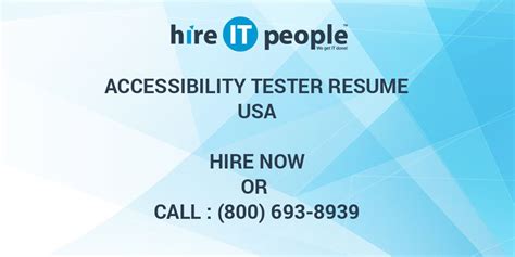 Accessibility Tester Resume Hire IT People We Get IT Done