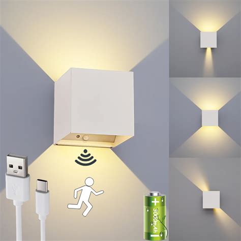 Applique Murale LED Sans Fil Applique Murale Rechargeable USB Avec