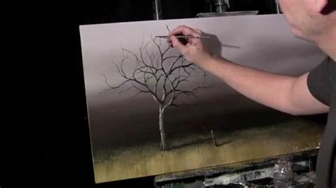 Acrylic Time Lapse Painting Lessons Old Tree By Tim Gagnon 18 X 36