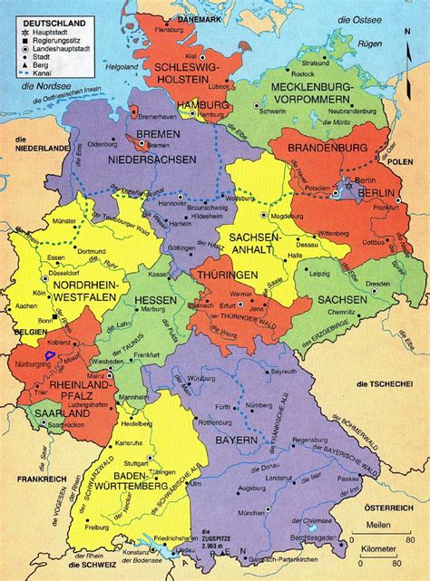 Kaart Duitsland Streken Kaart