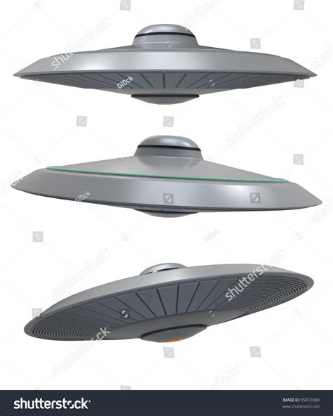 Set Of Flying Saucer Isolated On White Stock Photo 95810389 Shutterstock