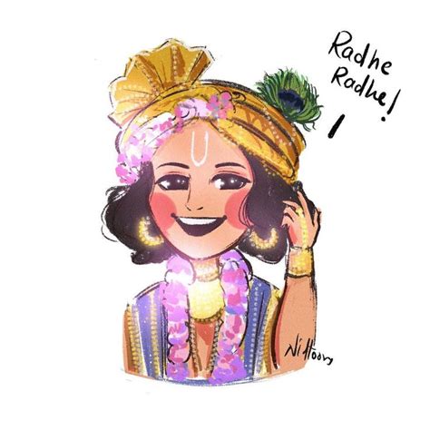 Nidhi Draws On Instagram Radhe Radhe Just Wanted To Draw This For