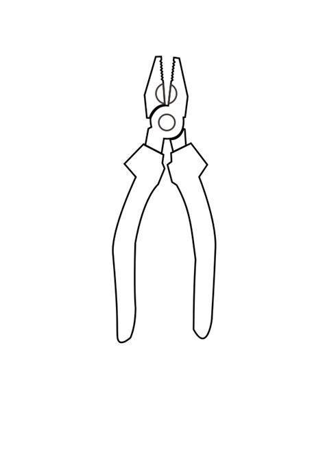 tool pliers drawing coloring openclipart