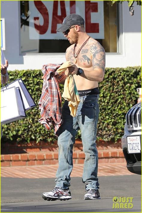 Tom Hardy Shows Off Shirtless Body On Shopping Trip Tom Hardy Goes