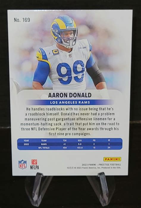 Panini Prestige Aaron Donald Xtra Points Premium Gold Parallel