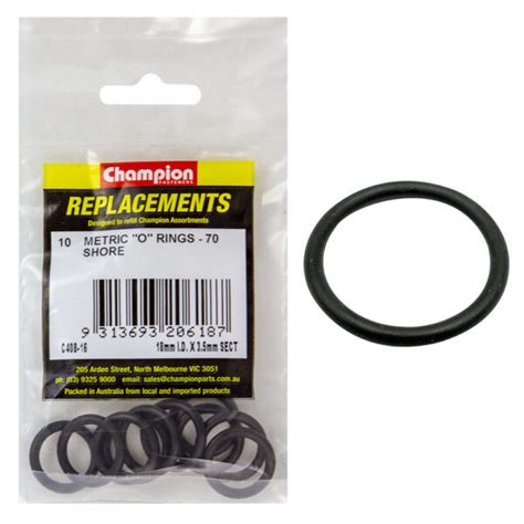 O Rings Nitrile Rubber Shore Mm X Mm Black Champion Parts