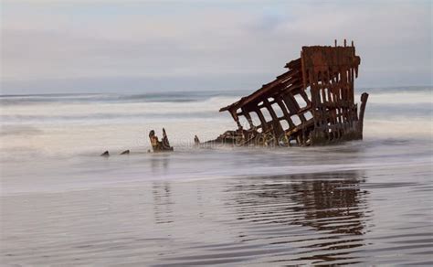 The Peter Iredale Ship Wreck Stock Photo Image Of Minimalist Iredale