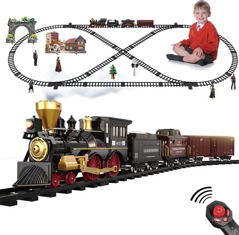 Juego de tren para niños Control remoto eléctrico de tren alrededor