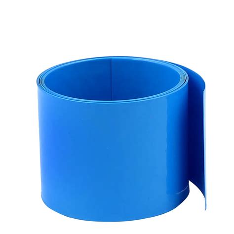 Uxcell Meters Mm Width Pvc Heat Shrink Wrap Tube Blue Black For