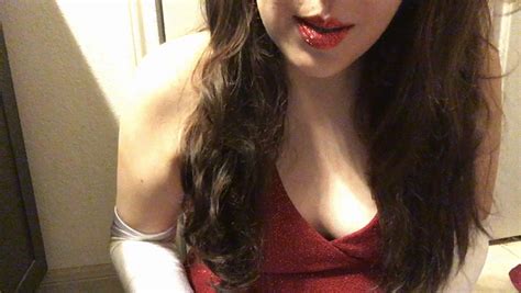 Smoking A Cork Tip 100 In My Sexy Red Prom Dress And Long White Gloves Fetish Princess